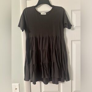 Dark gray oversized top